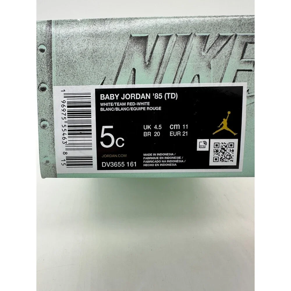 Air Jordan 1 High '85 Toddler Size 5c Metallic Burgandy Leather Shoes DV3655 161